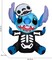 3' Gemmy Airblown Inflatable Halloween Disney's Stitch in Skeleton Costume Yard Decoration 552722